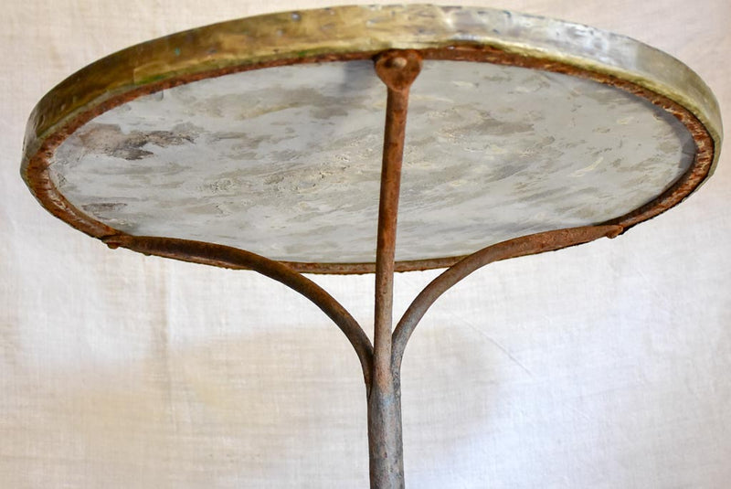 Early 20th Century French bistro table - mosaic with cast iron base