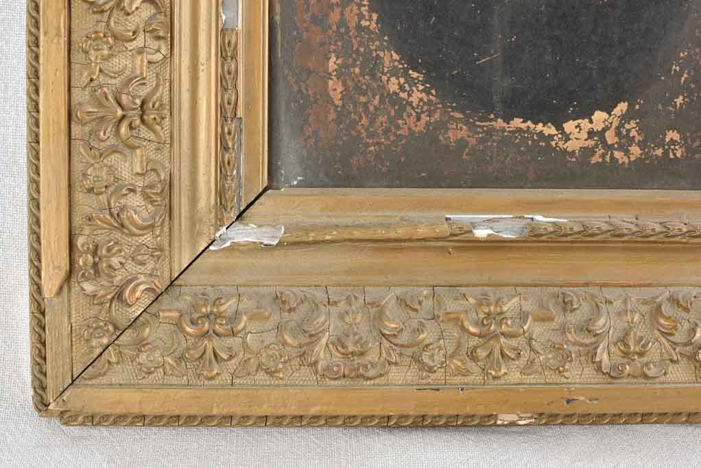 Antique framed portrait of bearded man