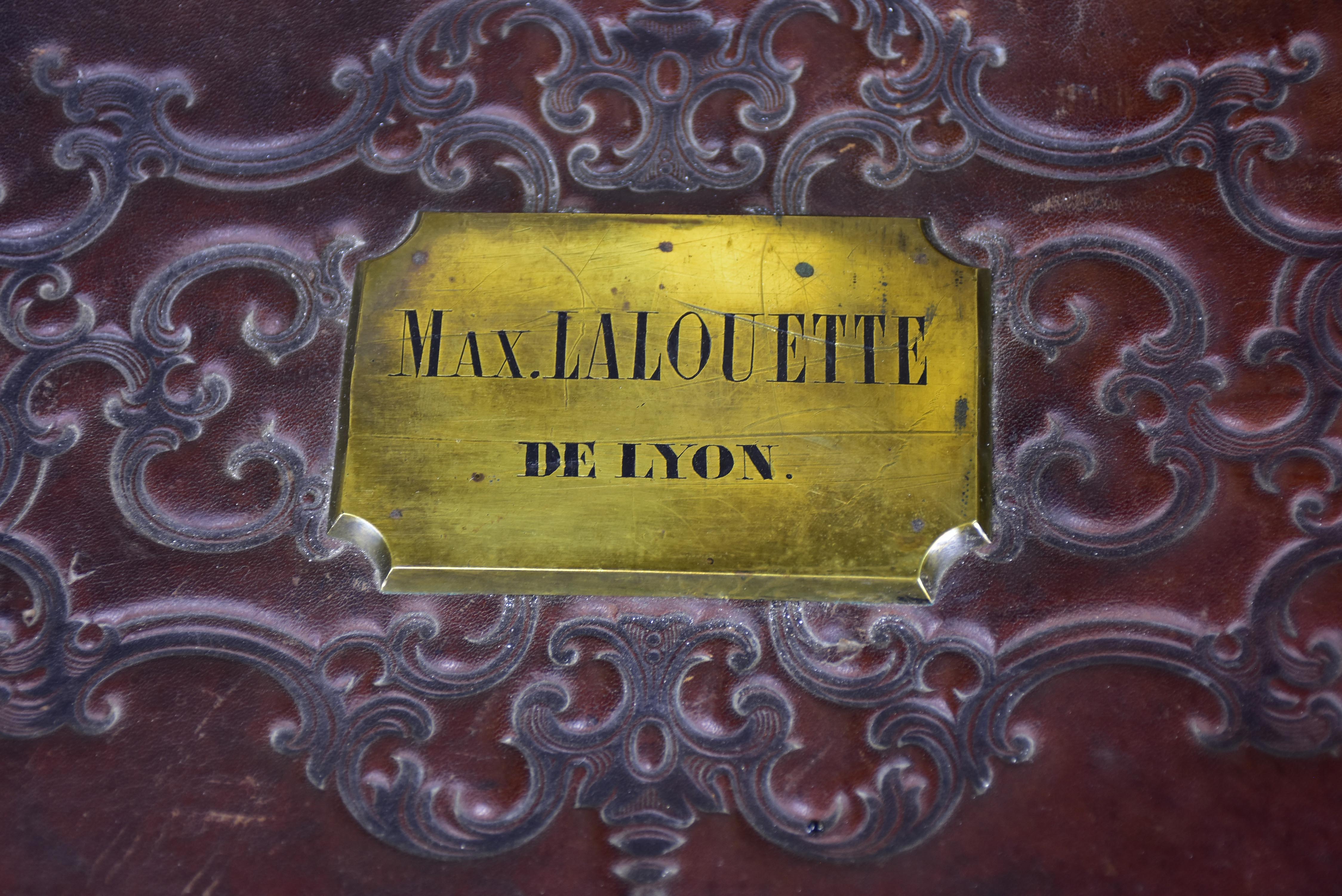 Antique French leather trunk from the Post Office