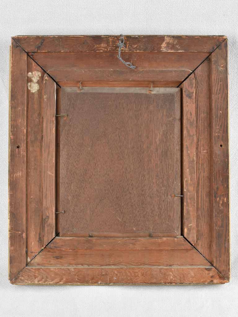 Rustically framed nineteenth-century portrait