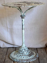 Antique French bistro table with timeworn patina - Rufier cast iron