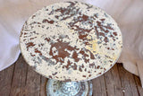 Antique French bistro table with timeworn patina - Rufier cast iron