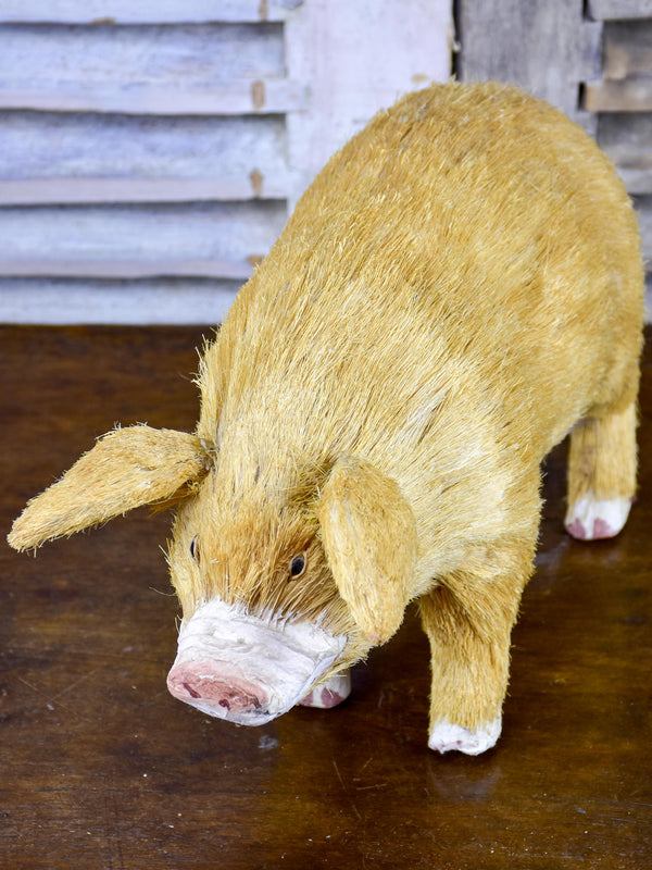 Charming vintage French pig sculpture