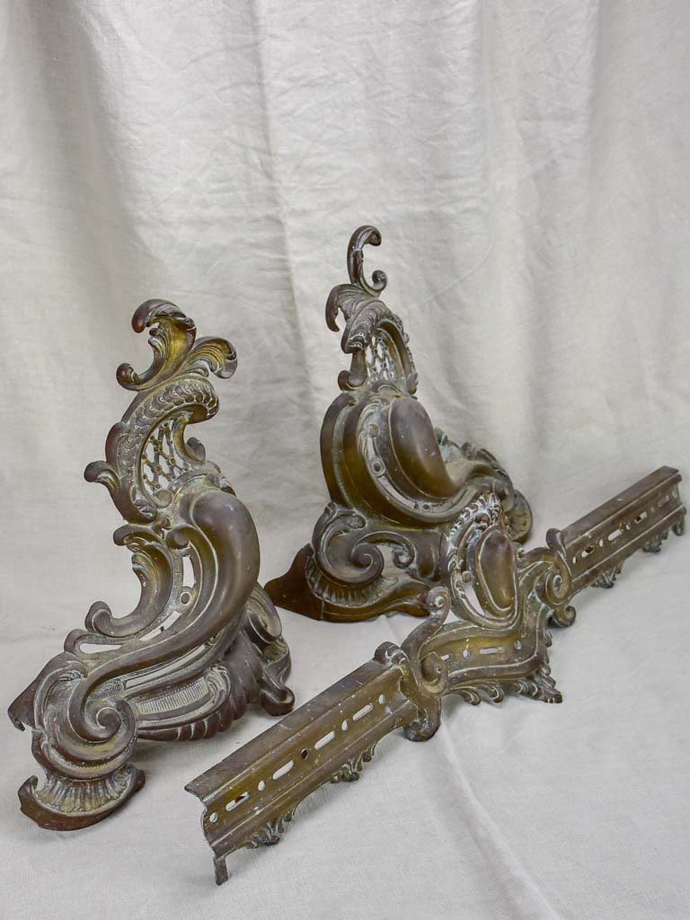 Antique French Regency style fireplace guard