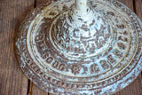 Antique French bistro table with timeworn patina - Rufier cast iron