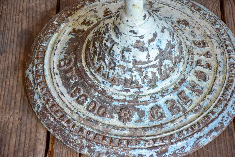 Antique French bistro table with timeworn patina - Rufier cast iron