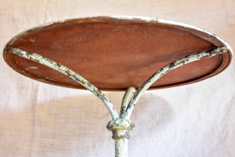 Antique French bistro table with timeworn patina - Rufier cast iron