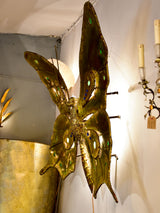 Very large butterfly wall sconce by Francois Melin, 1979