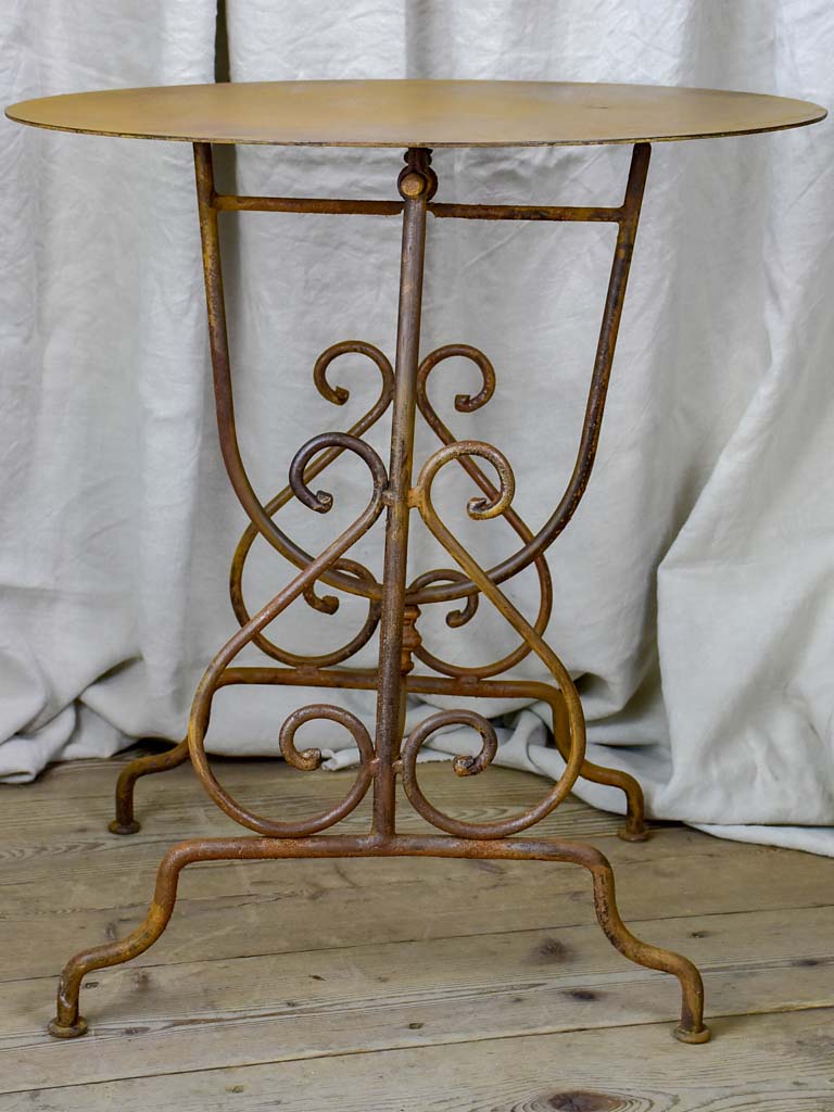 Antique French iron vigneron's table