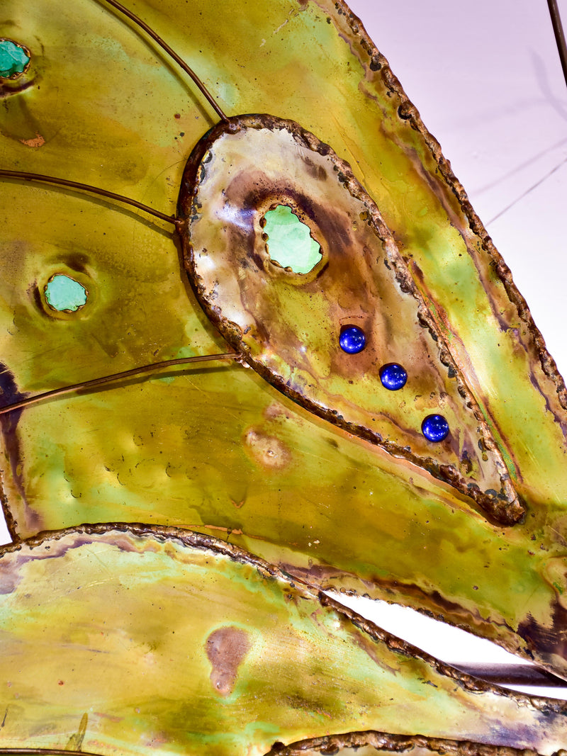 Very large butterfly wall sconce by Francois Melin, 1979