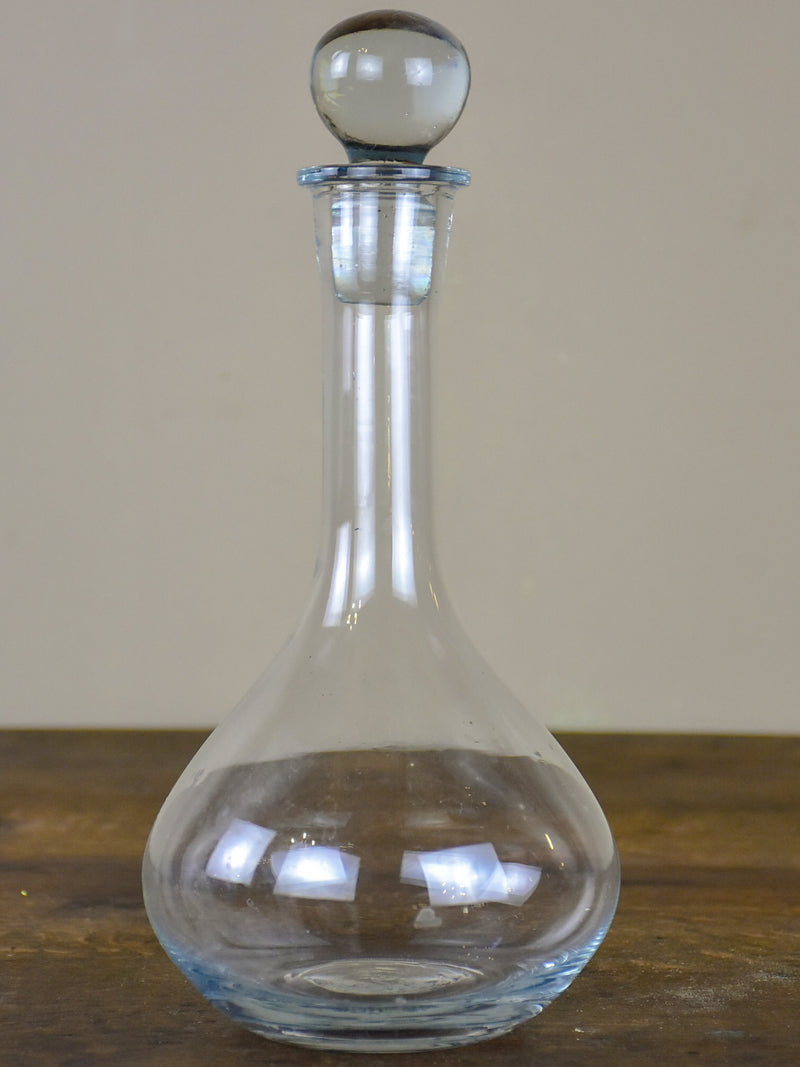 Vintage French wine decanter with glass stopper