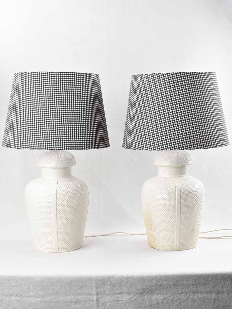 European wired vintage table lamps