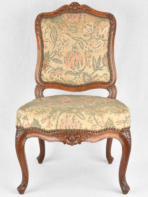 Floral Crested 18th Century Chair
