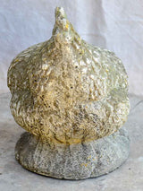 Vintage French garden sculpture of a foraging hen