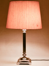 Elegant brushed silver candlestick lamp