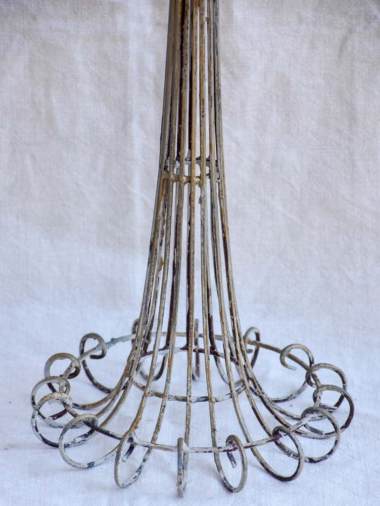 Tall wrought iron candlestick for three large candles 30"