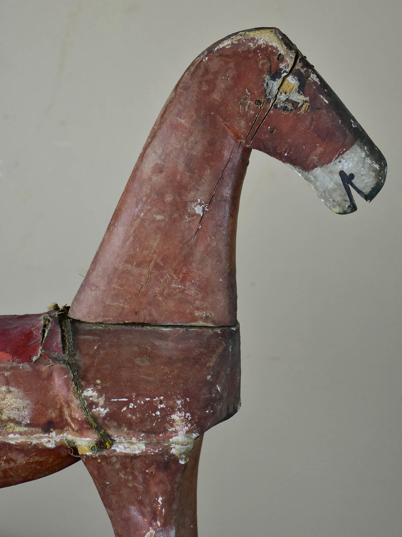 Antique rustic French toy horse - 19th Century