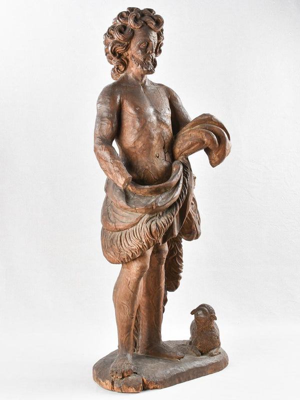 Carved sculpture of John the Baptist - 17th century 39"
