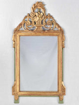 Large 19th century Beaucaire mirror with decorative crest 41¼" x 22½"