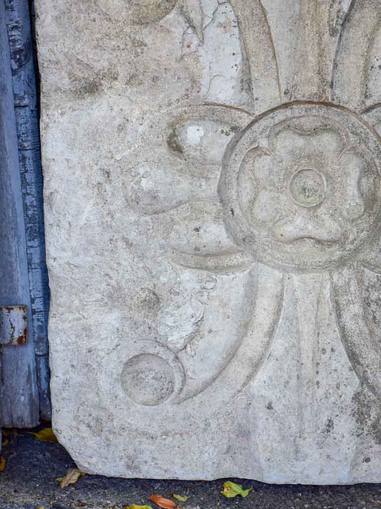 Large salvaged French ceiling plaster mold - cement