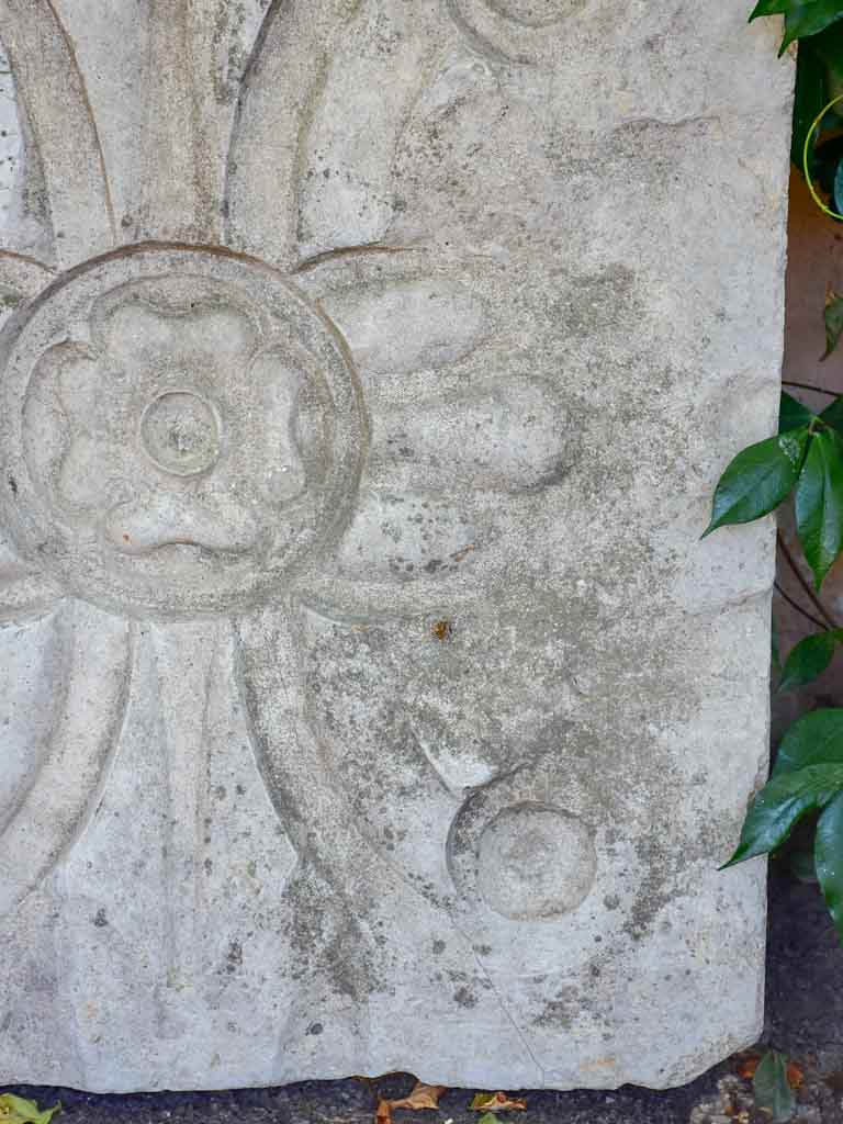 Large salvaged French ceiling plaster mold - cement