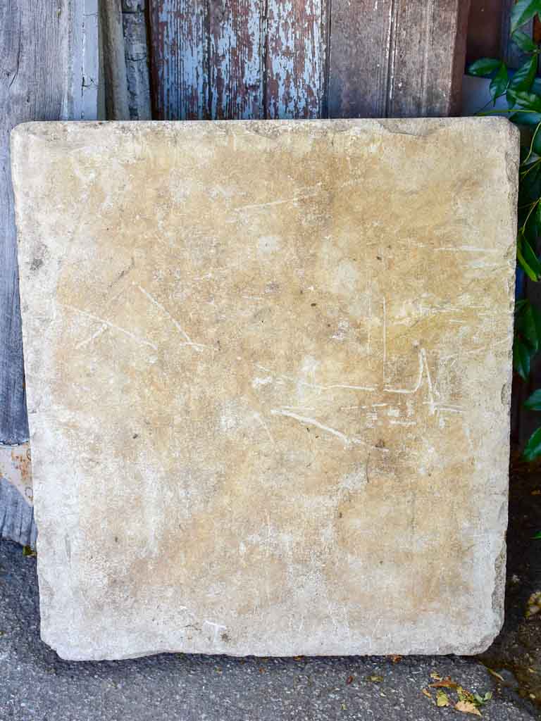 Large salvaged French ceiling plaster mold - cement