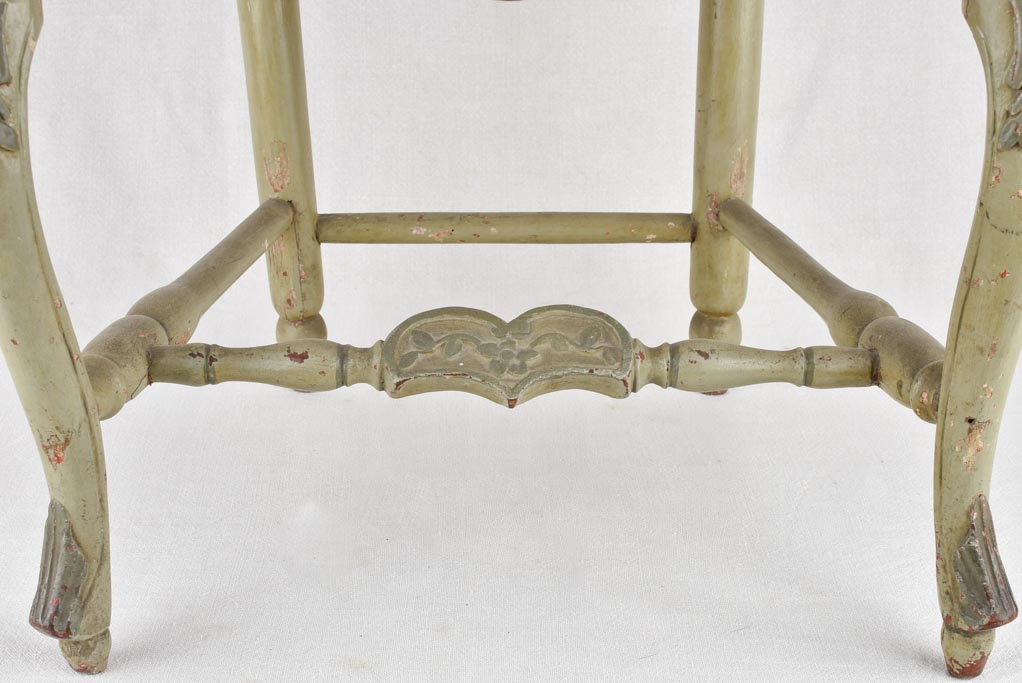 Chairs, ladder back w/ straw seat, 18th-century