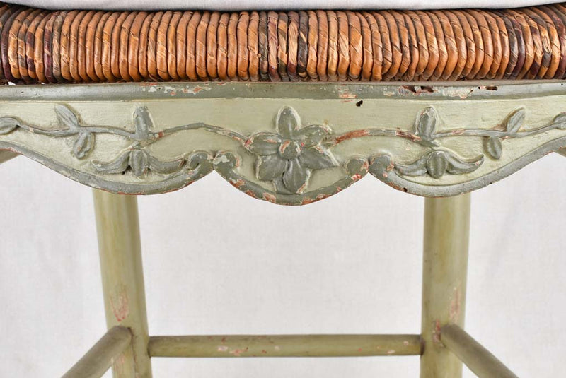 Chairs, ladder back w/ straw seat, 18thcentury Chez Pluie