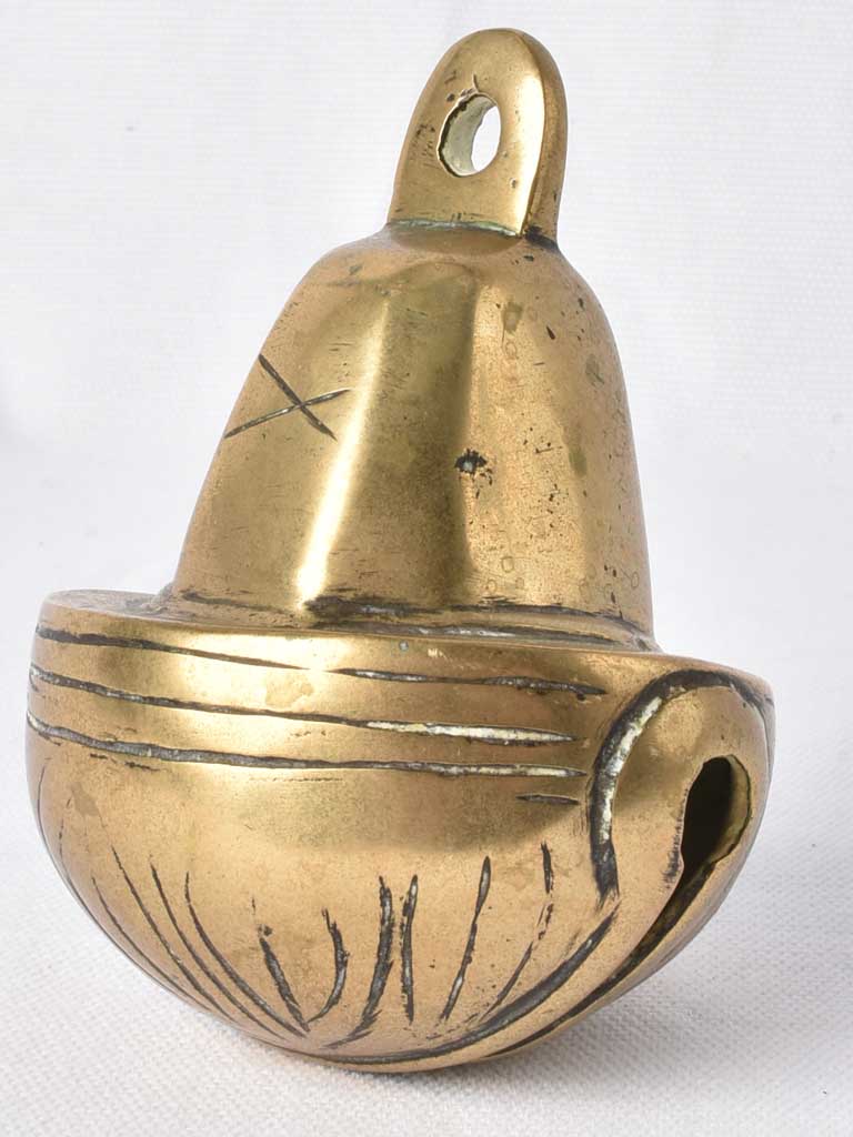 XL Antique Brass Cow Bell – A Simpler Time