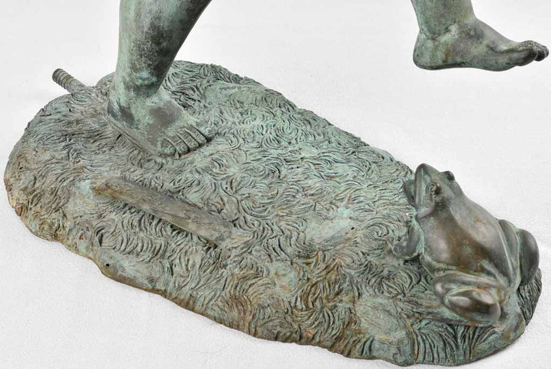 Bronze fountain - boy and frog 35¾"