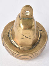 Historic French Alps cowbell in bronze