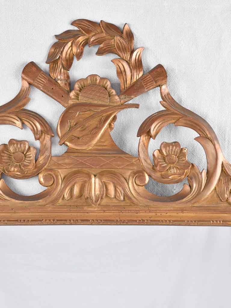 Hand-carved wooden antique Beaucaire mirror
