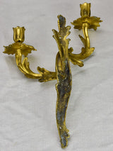 Pair of antique French bronze appliques with two lights 17¼"