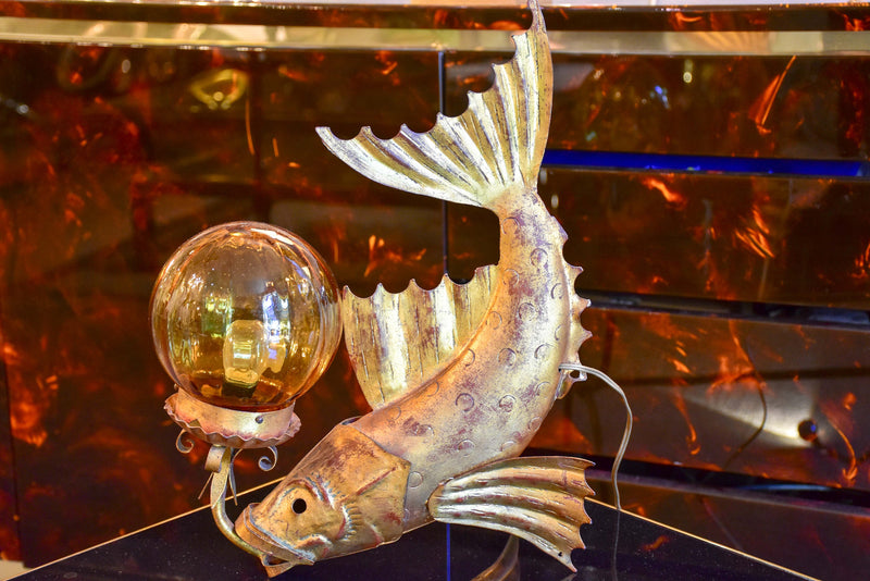 Vintage on sale fish lamp