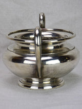 19th Century English sugar bowl - silver plate Elkington & Co 6" diameter