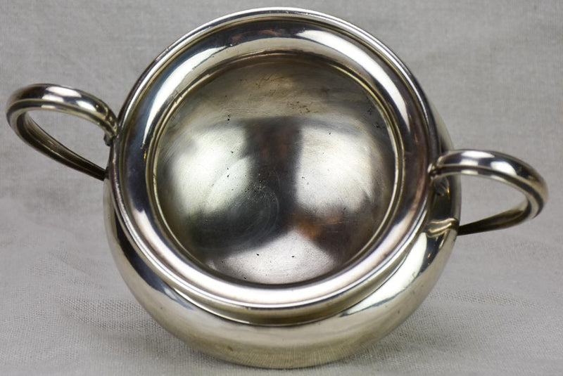19th Century English sugar bowl - silver plate Elkington & Co 6" diameter