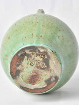 Vintage pitcher w/ celadon glaze 8¼"