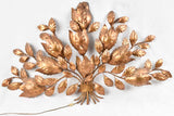 Large Gold-Tone Flowering Bud Light Fixture