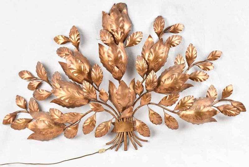 Large Gold-Tone Flowering Bud Light Fixture