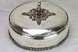 Elaborate early 19th Century French meat cover - silver fused on copper 13¾"