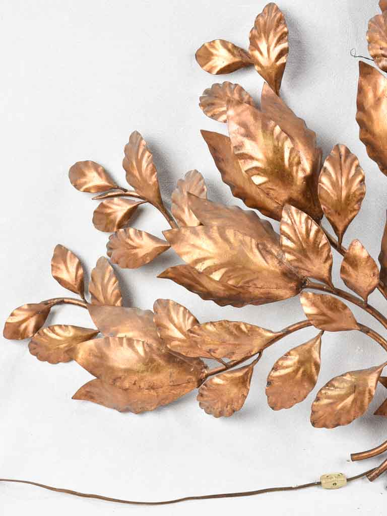 Detailed Brass Leaf Vintage Light Piece