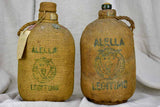 Two 19th Century Spanish wine bottles in jute