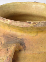 Aged yellow glazed confit pot