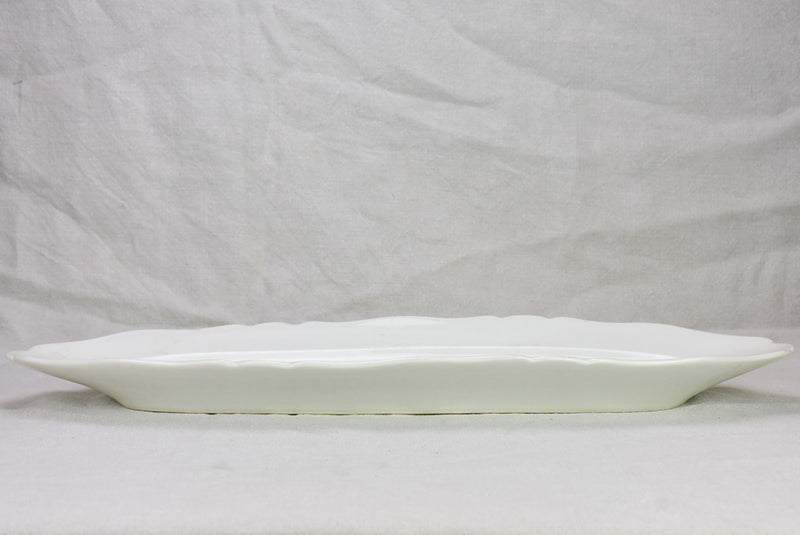 Early 20th Century French oval platter with decorative edge 24¾" x 9½"