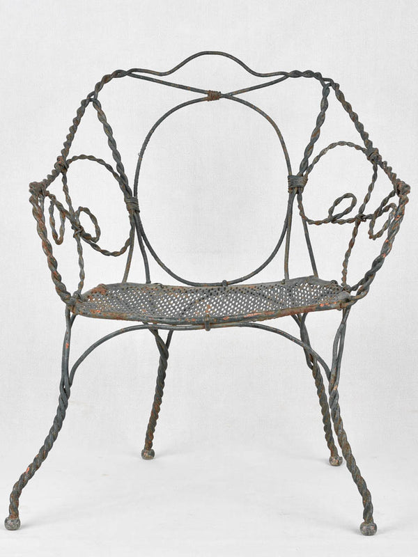 Garden armchairs, wrought iron, Napoleon III (2)