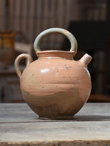 19th century ceramic water jug from Uzes – apricot glaze