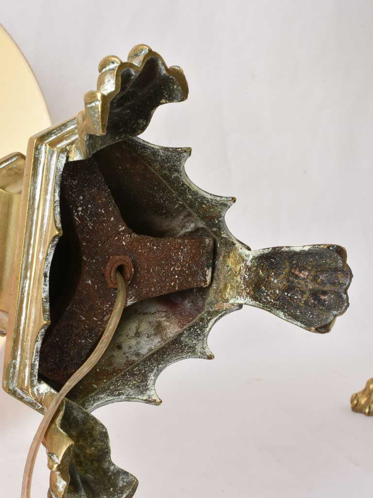Sizeable aged bronze antique lamps