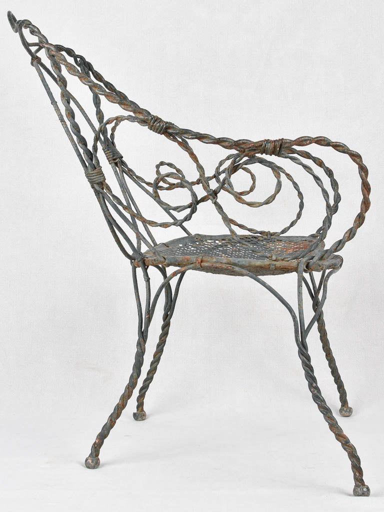 Garden armchairs, wrought iron, Napoleon III (2)