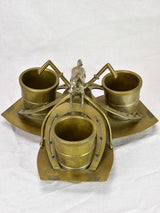 Mid - late 19th Century French horse themed bottle / condiment holder centerpiece