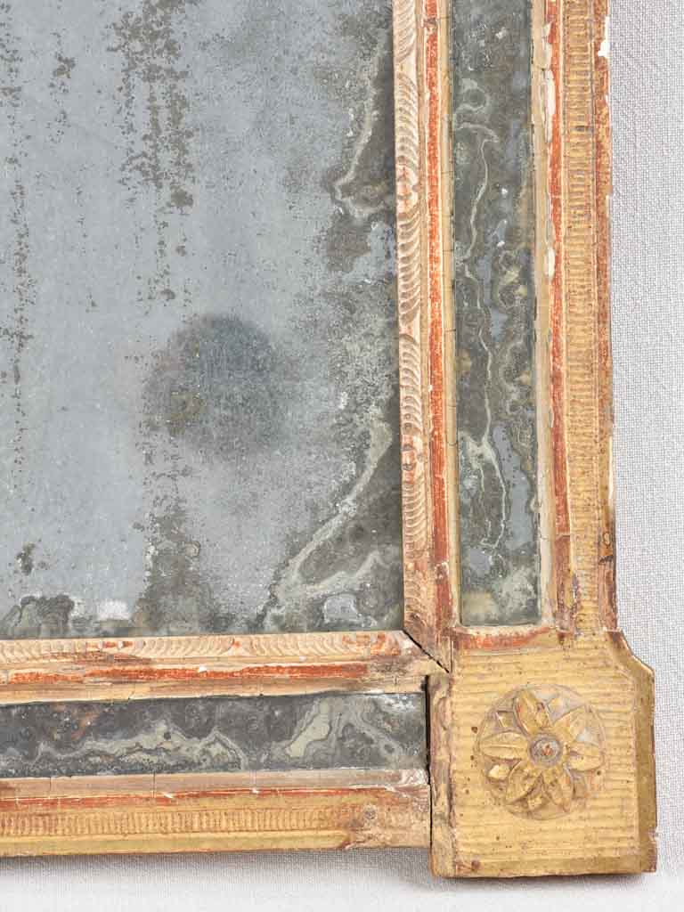 18th century Louis XVI parclose mirror with aged glass 21¼" x 28"